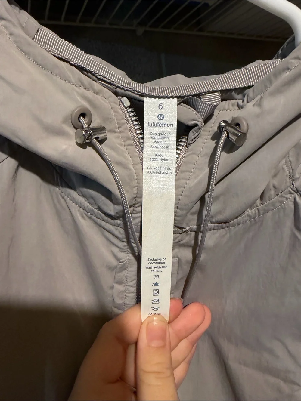 Lululemon Light mauve Hooded Anorak Jacket